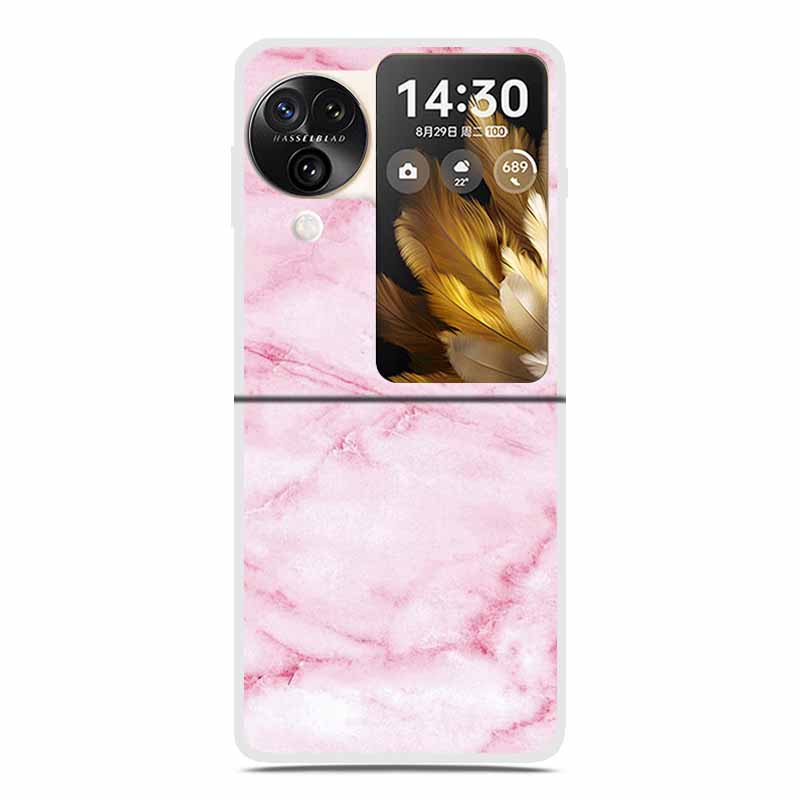 For Oppo Find N3 Flip 5G Cases Clear 6.8" Marble Hard TPU Back Cover For Oppo Find N 3 Flip Phone Cases Coque Fundas Bumper Etui