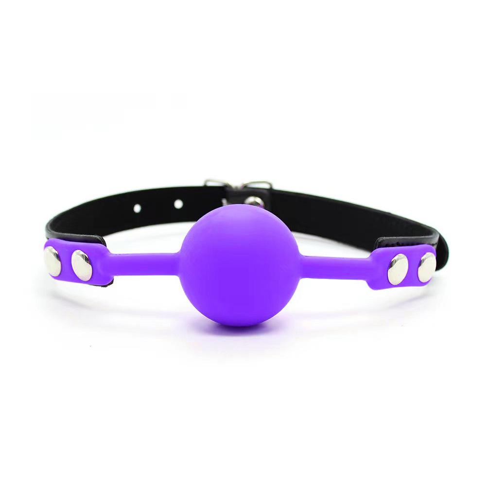 Popular Silicone Leather Mouth Gag: Solid Silicone Ball Sex Toy for Adults