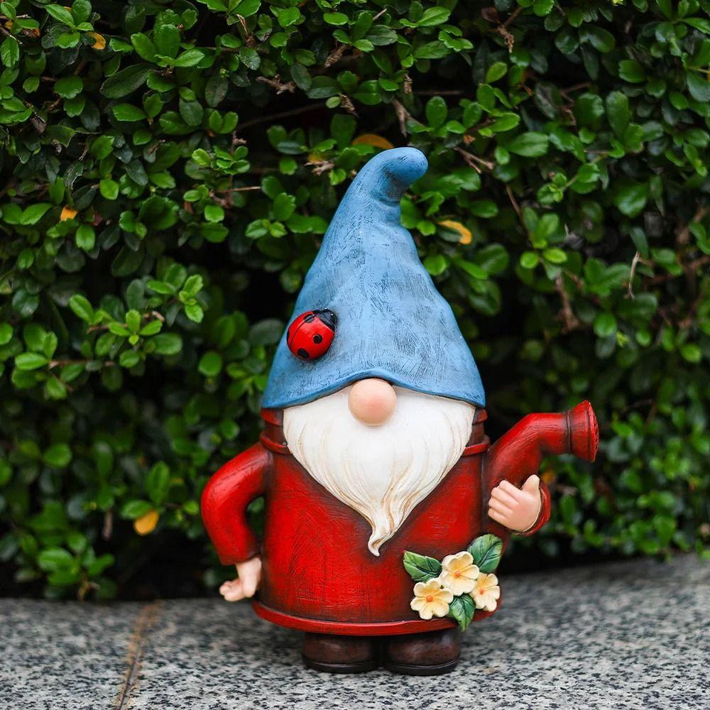 Cartoon Gnome Dwarf Flower Pot Resin Hydroponic Flower Holder Dwarf Statue Vase  Bedroom
