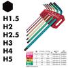 VESSEL 8906BP Hexagonal Bar Rainball L-Shaped Wrench Set of 6 with Holder
