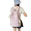Schoolbag Solid Color Backpack Women's 1011 New Versatile College Student Middle School School Bag Lightweight Casual Computer Backpack