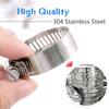 Hose Clamp Assortment 7 Sizes Adjustable Pipe Tube 304 Stainless Steel for Pipe Tube Fuel Line Plumbing