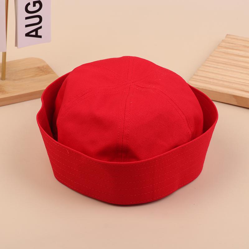 Korean Striped Sailor Hat Lovely Sweet Turn-Up Brim Dome Cap Versatile Cap Girly French Hats Cosplay Party Supplies