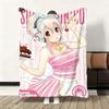 Anime Sexy Super S-Sonico Throw Soft Flannel Blanket Warm Knee Skin-Friendly Throw for Sofa Office Bed Traveling Winter Oversize