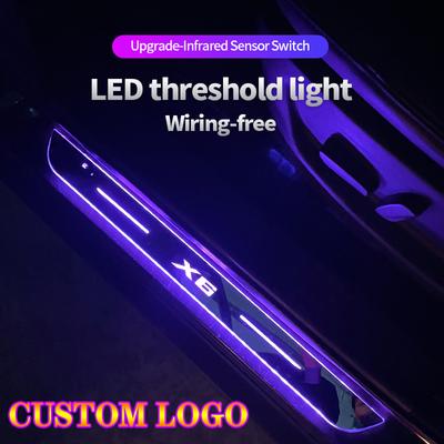 Customized Car Welcome Door Illuminated Sill Light Logo Lamp LED Car Scuff Plate Pedal For BMW X1 X2 X3 X4 X5 X6 X7 E90 F80
