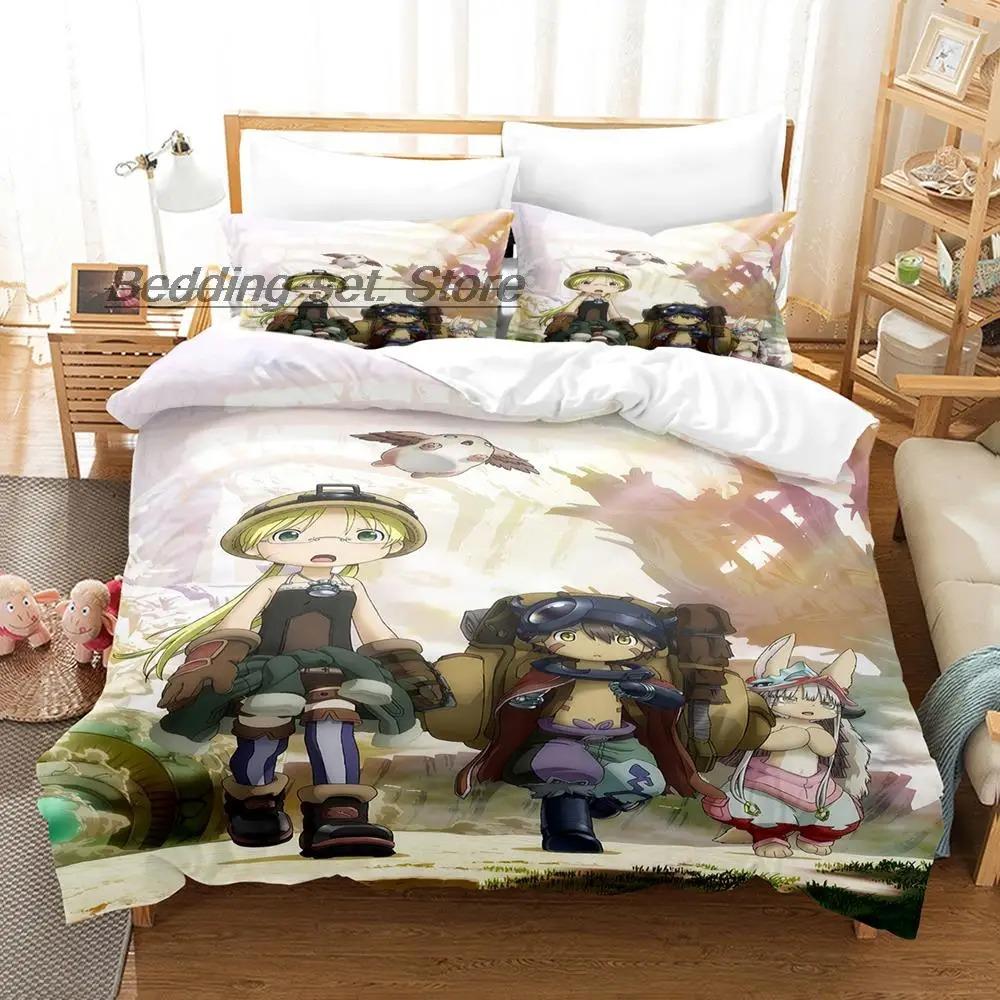 New Made In Abyss Bedding Set Single Twin Full Queen King Size Bed Set Aldult Kid Bedroom Duvetcover Sets 3D Anime Bed Sheet Set
