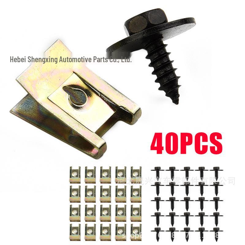 BMW Car Decorative Fastener: Black Zinc Hex Head Screw Clip