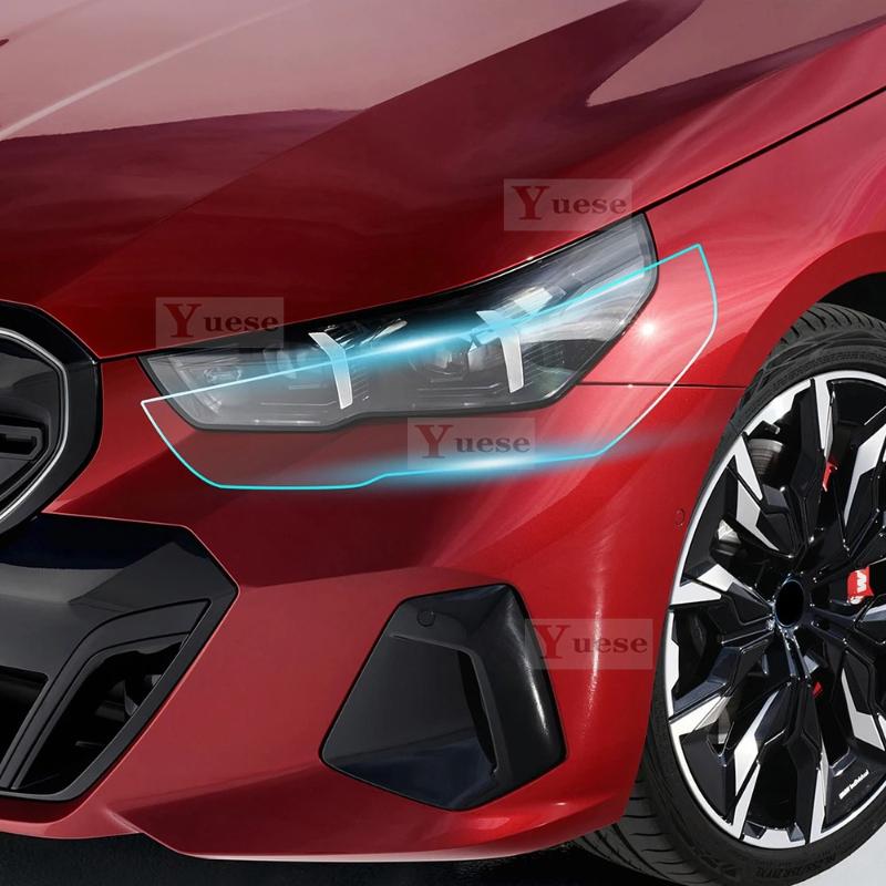 For BMW G60 5 Series M Sport 2024 Car Anti-collision Headlight Mirror Film TPU Transparent Protective Original Stickers