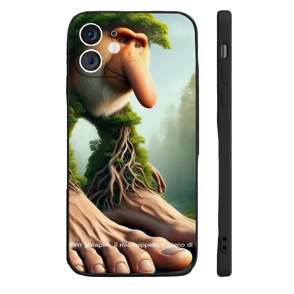 Funny Tung Tung Sahur Phone Case For iPhone 16 15 14 13 12 11 Pro Max XS X XR 7 8 SE Shockproof Soft Cover
