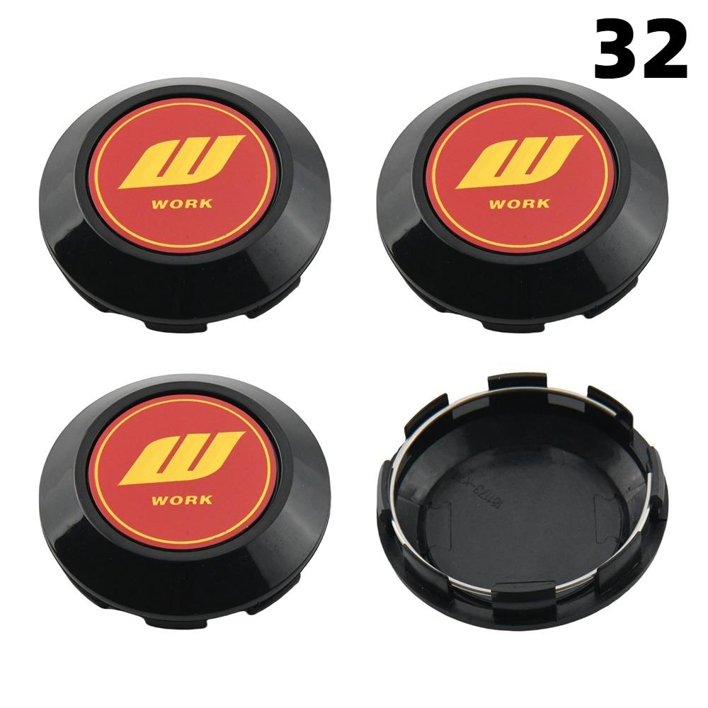 4PCS OD 76MM / ID 72MM Cap For Rims WORK EMOTION EQUIP MEISTER VS Emblem Wheel Center Cap Sport Car Logo Wheel Cover Hub Caps