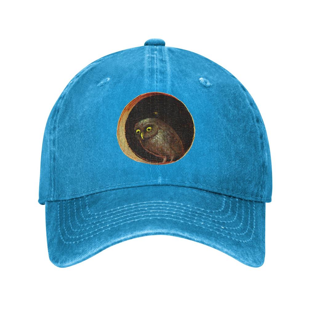 HieronymusBosch Owl Garden of Earthly Delights Unisex Baseball Cap Distressed Denim Washed Hats Outdoor Travel Soft Snapback