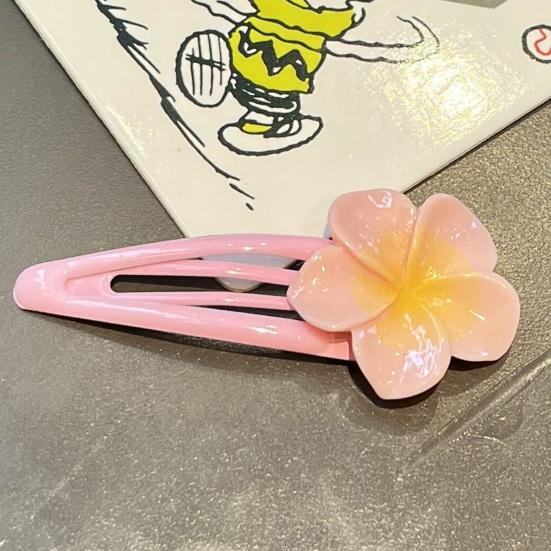 4Pcs Girl Hairpins Flower Decor Base BB Clip Base Design Hair Clips Smooth Surface Versatile Hair Accessory