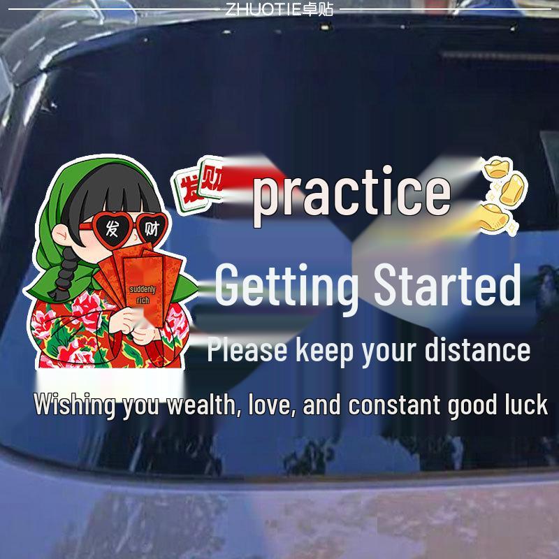 Waterproof New Driver Warning Car Sticker for Rear Windshield