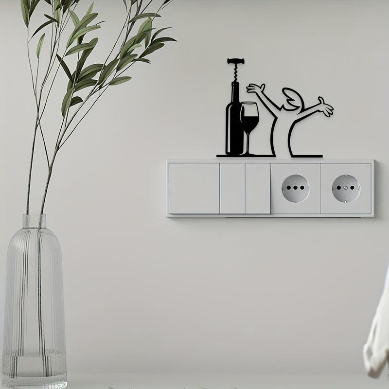 Line Figure Modern Metal Poster For Living Room Bedroom Switch Sticker Easy Hang Installation