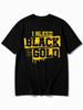 Vintage Graphic Tee Funny Vintage Graphic Men'S T-Shirt Casual Sporty Style Men'S T-Shirt I Bleed Black And Golden Graphic Design for Football Fans An