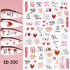 Nail Art Stickers Valentine's Day Romantic Balloon Love Rose English Adhesive Nail Stickers
