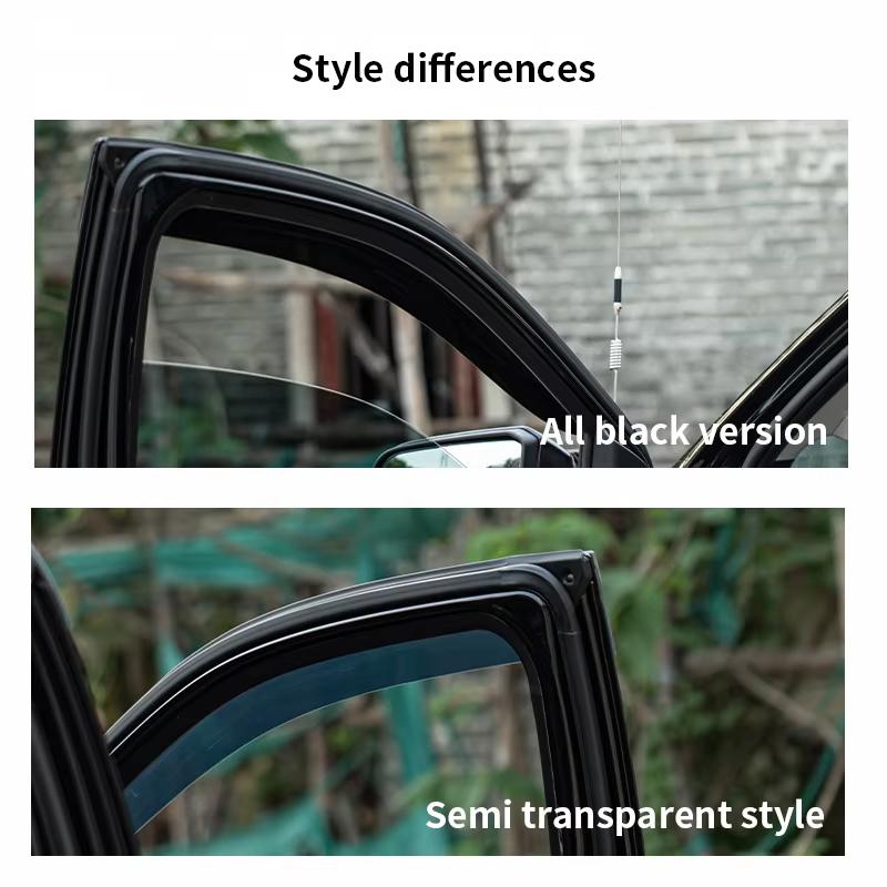 For Ford Ranger Pickup Car Window Rain Shield Window Eyebrow Modified Sun Rain Visor Modification Car Accessories Upgrade 4pcs