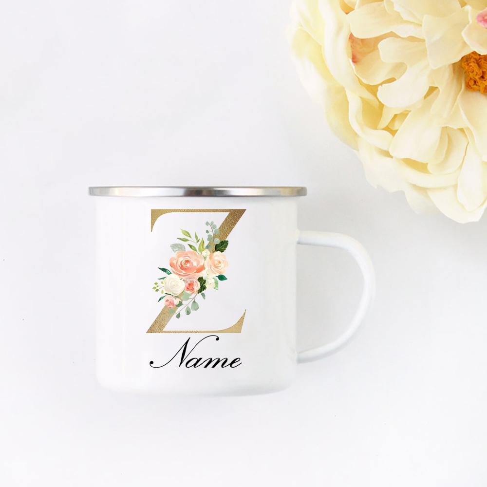 Personalized Name Enamel Mug Wedding Bachelor Party Wine Cup Bridesmaid Bride Valentine's Day Christmas Gifts for Her