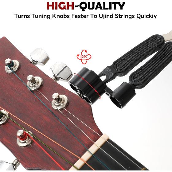 Professional Guitar String Winders, Multifunctional Acoustic Guitar Strings Cutter & Pin Puller All in One Guitar Accessories Electric Guitar Strings