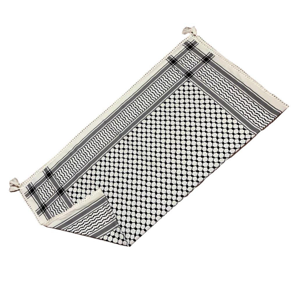 128x128cm Arab Scarf Outdoor Enthusiasts Keffiyeh Headscarf Multi Purpose Shemagh Scarf for Male Outdoor Dustproof Props