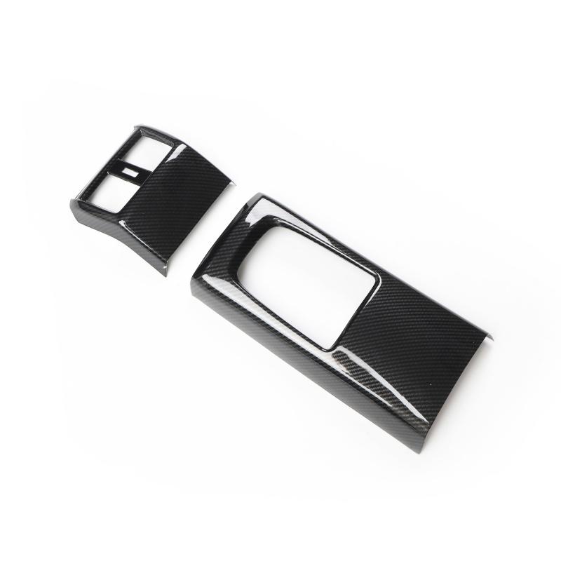 19year CRIDER Rear Cup Holder with Carbon Fiber Pattern Black Navigation Panel Is Used for Car Interior Decoration