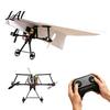 DIY Paper Plane Set Remote Control Airplane Kit with Gyro Stabilizer Electric RC Flying Module Power Dual Propellers Aircraft Launcher Transmitter