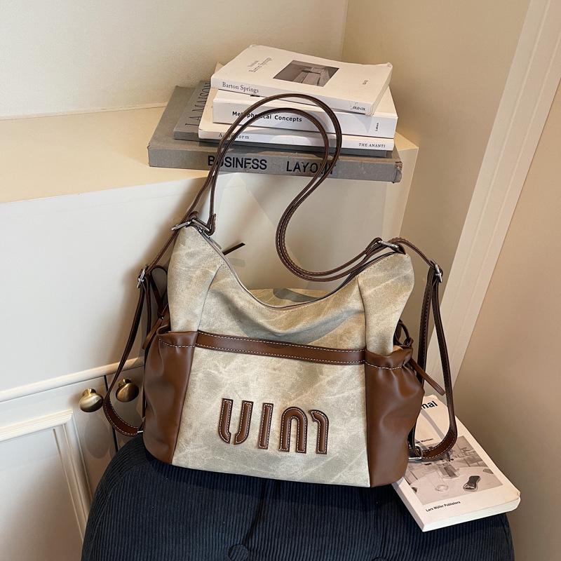 Damen Retro Minimalistisch Großvolumige Tragetasche - High-End Outdoor Lässige Schulterhandtasche