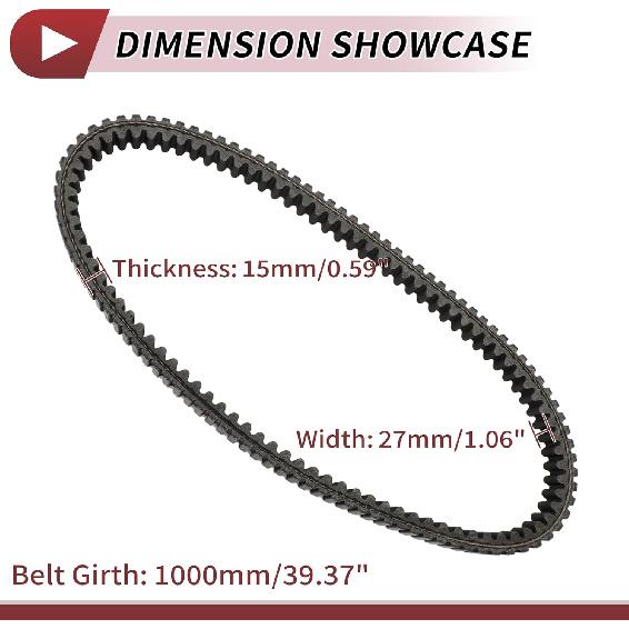 Drive Belt for Suzuki Burgman 400/SkyWave 400 AN400/S 2007-2022 V-Belt No.2760105H00000