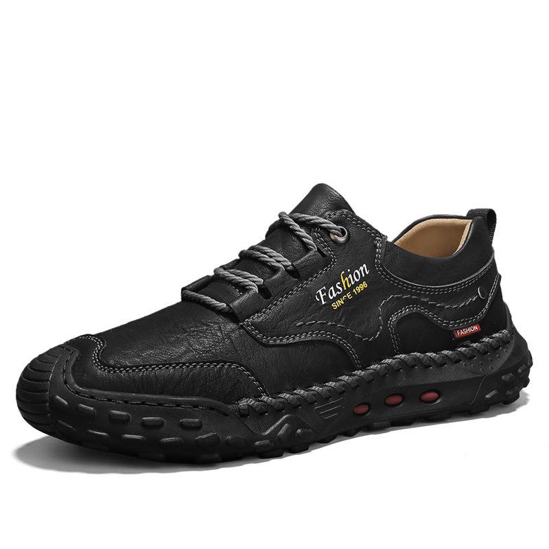 Men's Plus Size Ultra-fiber Casual Low-top Hand-stitched Shoes
