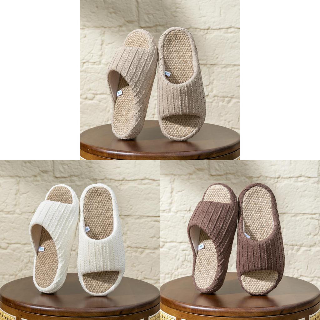 Linen Slipon Sandals For Adults With Nonslip Tpr Soles Comfortable Casual Summer Housewear