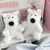 White Terrier Puppy Doll Keychain