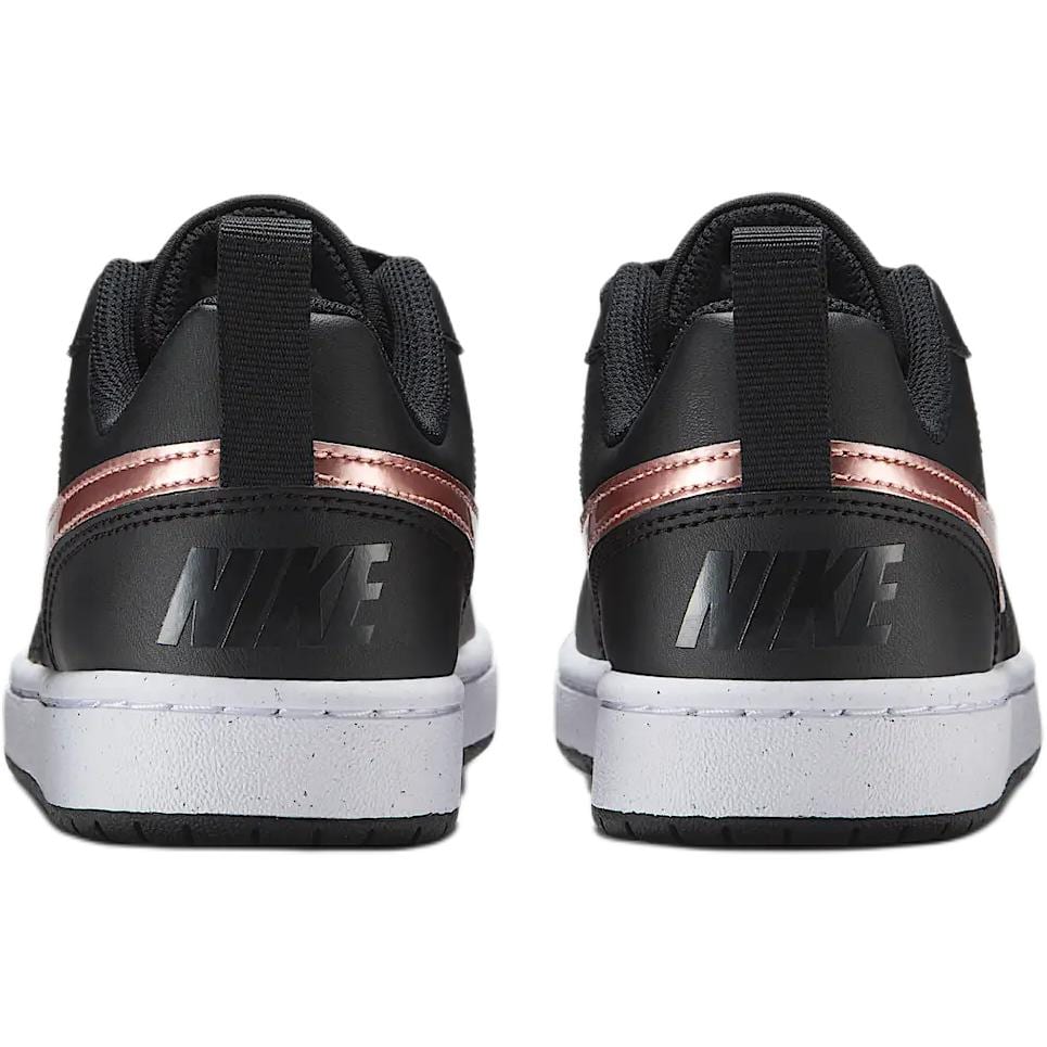 Nike Court Borough Leather Low top Skateboard Shoes Black Gold Unisex HF7307-001