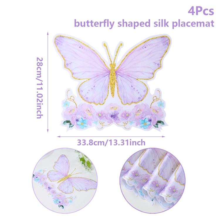 

Салфетка для стола в виде бабочки из сатина, салфетки в форме бабочек для свадьбы, вечеринки по случаю рождения ребенка, украшения на день рождения