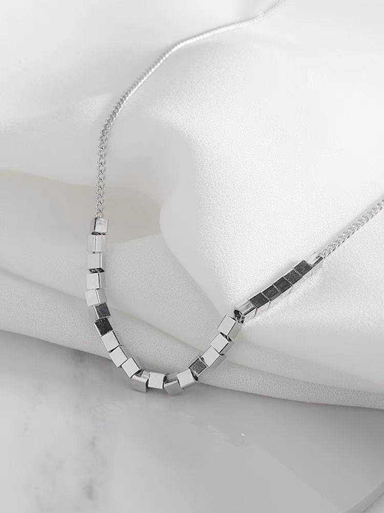 Quadratische Perlenkette High-End-Design Muschel Damen Anhänger Schmuck Geschenk