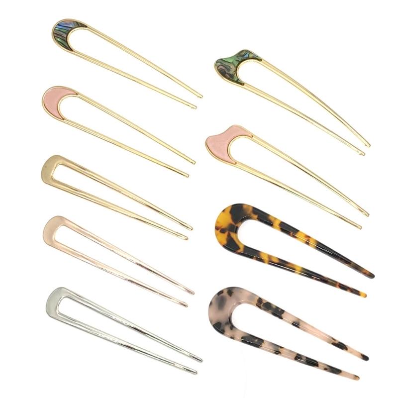 Unique Hair Fork Large French Metal Hair Clip For Women Elegant Bun Styling Hair Pins Vintage Hairstyle Accessories