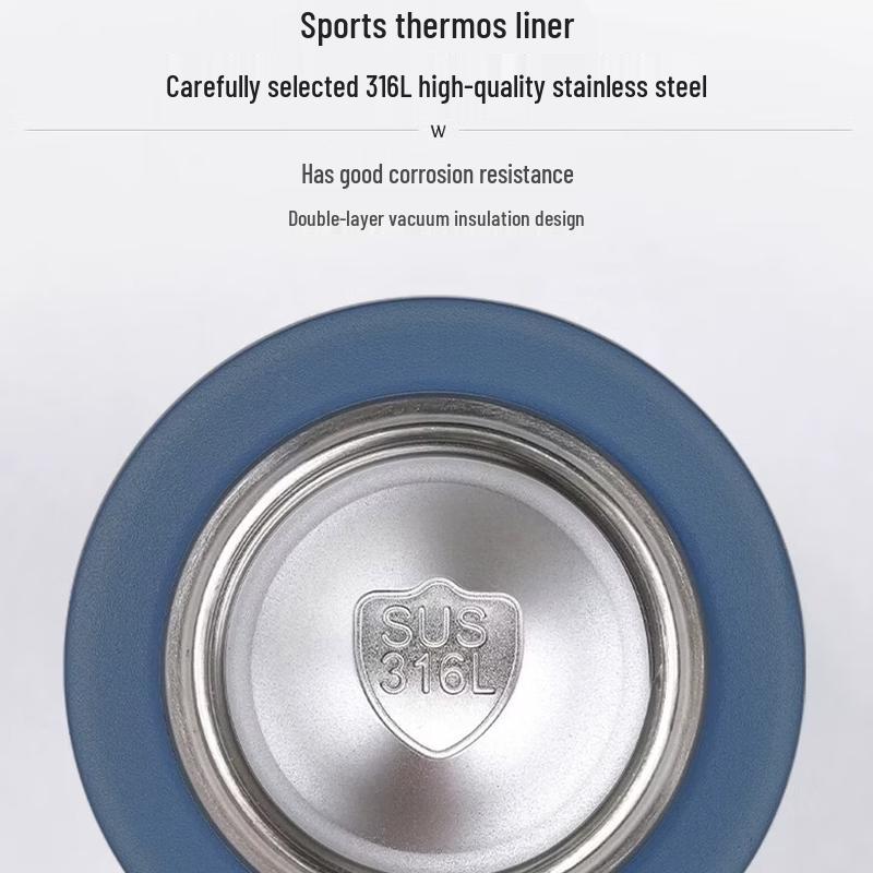 Wedgwood Blue Tone Geometric Sports Insulated Bottle