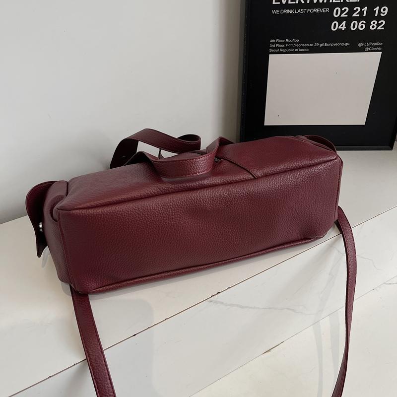 Faux Leather Tote Bag for Women Fashion Shoulder Handbag with Zipper Pockets and Adjustable Strap