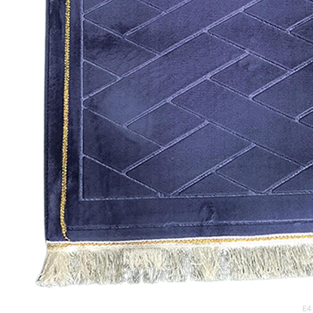 Muslim Prayer Rug Embossing Decorative Lightweight Unique Cushion Flannel Carpet Floormat for
