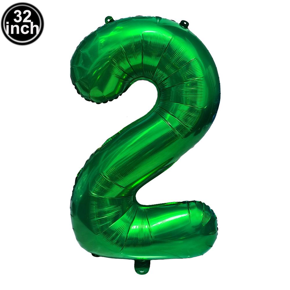 Green Large Numbers Balloon 32 Inch 0 1 2 3 4 5 6 7 8 9 Jungle Birthday Digit Bachelorette Balloons Figure Golob Party Ballon