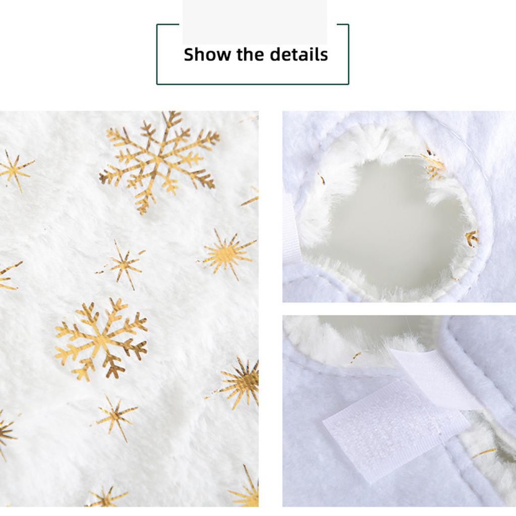 Snow Mini Christmas Tree Skirt Desktop Christmas Tree Base Decoration Cute Star Tree Skirt Ornaments