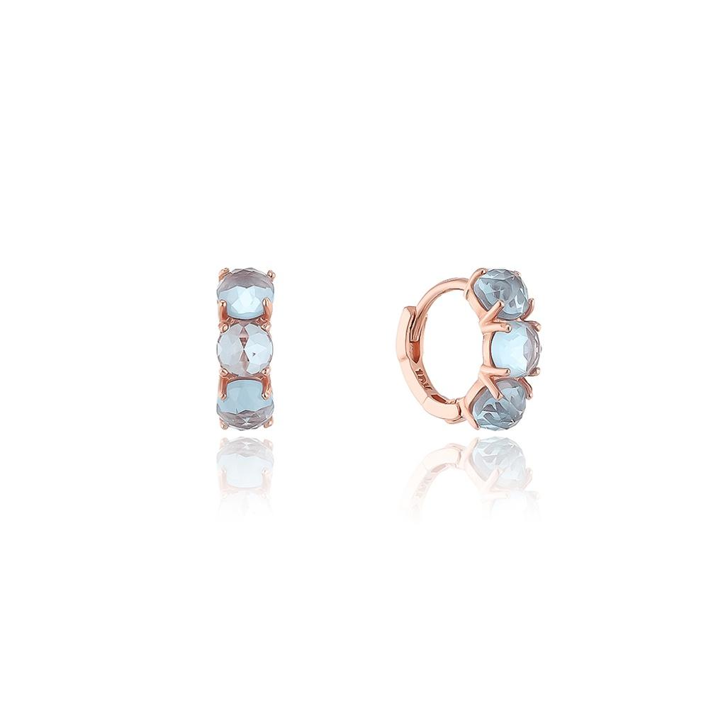 LLOYD Aqua Pastel Rose Cut Earrings LOTL2048T