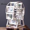 Ferris Wheel Photo Frame 16 Photos Rotating Picture Vintage Windmill Display Embossed for Family Wedding Travel Memories Home Office Table Decor