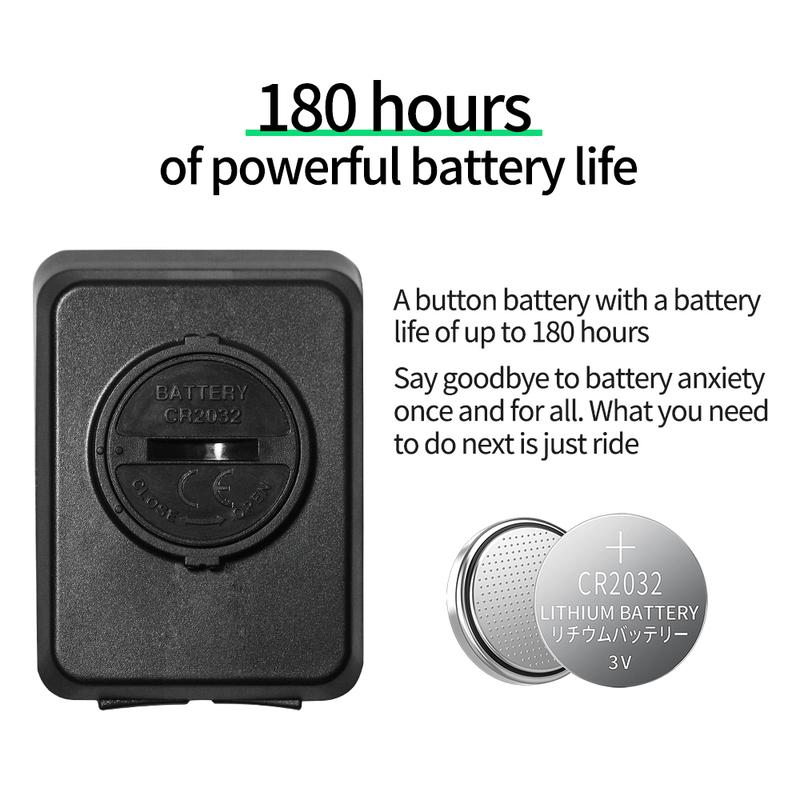 Replaceable Battery 180 Hours Ultra-Long Standby Wireless Bike Computer LCD Auto Backlight for Cycling Realtime Speed Track