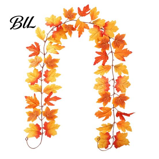 Weather Resistant Entryway Decoration 100/175/200CM Artificial Maple Leaf Garland, UV Faux Autumn Leaves Garland Rattan, Realistic Hanging Vine