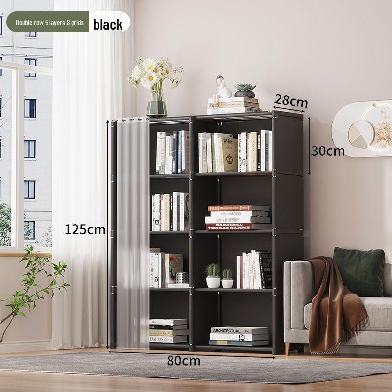 Multi-Layer Dustproof Floor Bookshelf for Home and Kids' Books, Desk-Side Book Storage Rack