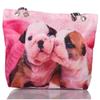 Beach Bag with Cute Puppies and Zipper