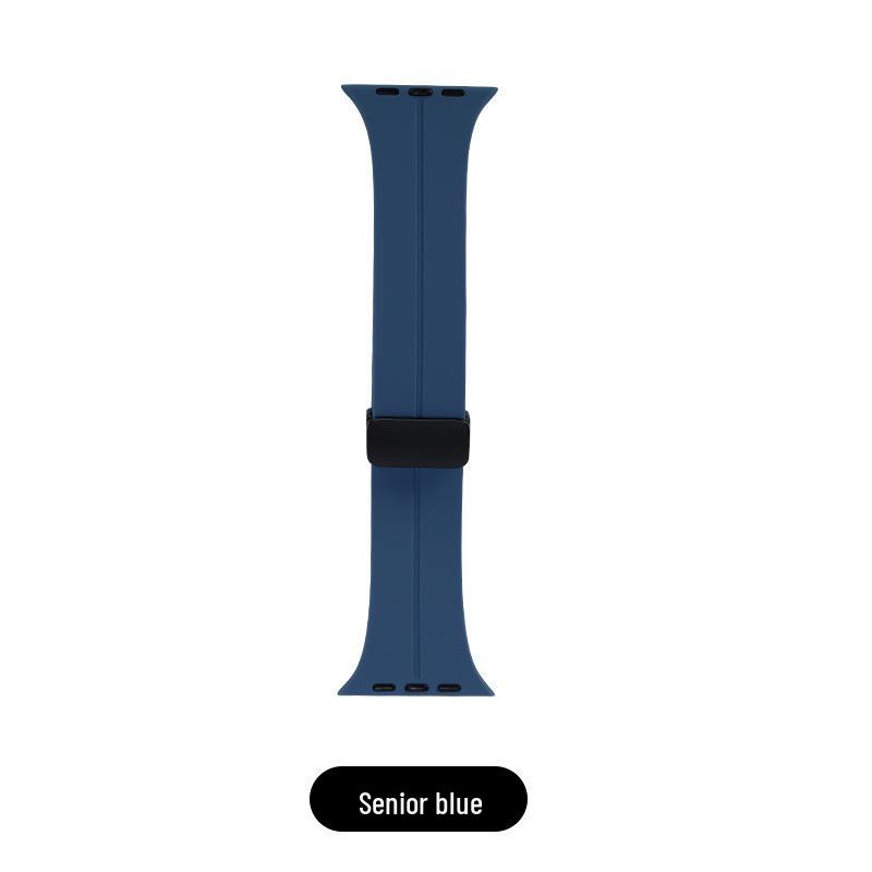 Magnetic Silicone Sport Band with Folding Buckle for iWatch/Apple Watch S10