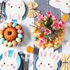 20/40/100pc Cute Bunny Napkins Rabbit Shaped Disposable Tissue for Easter Picnic Birthday Party Table Decoration Baby Shower Set