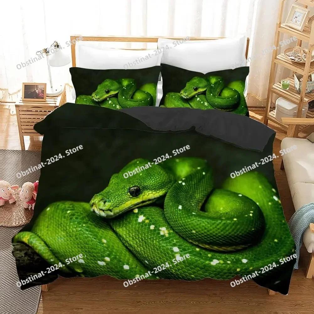 Schlangen-Bettwäsche-Set, Bettbezug-Set, 3D-Bettwäsche, Digitaldruck-Bettwäsche, Queen-Size-Bettwäsche-Set, modisches Design