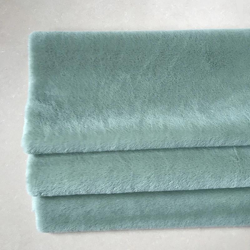 Short Plush Fabric Fur By The Meter for Pillowcases Clothing Sewing High-grade Soft Imitation Rabbit Hair Cloth Plain Thickened